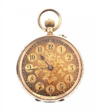 14CT GOLD 'CUIVRE' OPEN-FACED LADY'S POCKET WATCH at Ross's Online Art Auctions