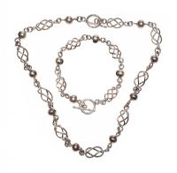SILVER CHAIN AND BRACELET at Ross's Online Art Auctions