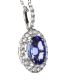 18CT WHITE GOLD TANZANITE AND DIAMOND NECKLACE at Ross's Online Art Auctions