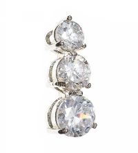 STERLING SILVER CUBIC ZIRCONIA PENDANT at Ross's Online Art Auctions