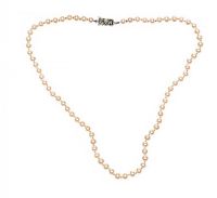 STRAND OF MIKIMOTO PEARLS WITH SILVER CLASP at Ross's Online Art Auctions