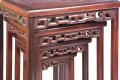 ANTIQUE CHINESE CHERRYWOOD NEST OF FOUR TABLES at Ross's Online Art Auctions