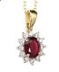 18CT GOLD RUBY AND DIAMOND NECKLACE at Ross's Online Art Auctions