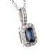 18CT WHITE GOLD SAPPHIRE AND DIAMOND NECKLACE at Ross's Online Art Auctions