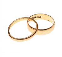TWO 18CT GOLD BANDS at Ross's Online Art Auctions