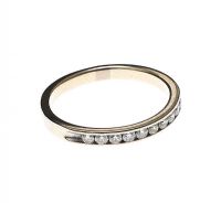 14CT WHITE GOLD DIAMOND BAND at Ross's Online Art Auctions