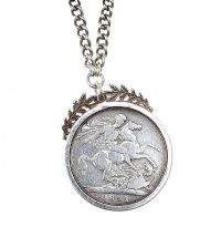 STERLING SILVER CROWN NECKLACE at Ross's Online Art Auctions