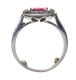 STERLING SILVER SYNTHETIC RUBY RING at Ross's Online Art Auctions