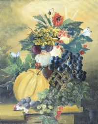 STILL LIFE, FRUIT & FLOWERS by Frank McKeown at Ross's Online Art Auctions