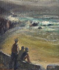 THE SEAWALL by Barbara Gotto at Ross's Online Art Auctions