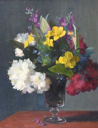 STILL LIFE, FLOWERS by Hans Iten RUA at Ross's Online Art Auctions