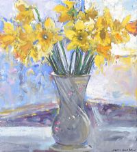 STILL LIFE, DAFFODILS by Dennis Orme Shaw at Ross's Online Art Auctions