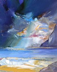 BLUE LIGHT, ACHILL EDGE by Douglas Hutton at Ross's Online Art Auctions