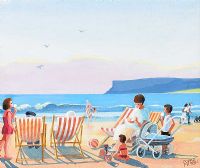 HAPPY HOLIDAYS AT BALLYCASTLE by Cupar Pilson at Ross's Online Art Auctions