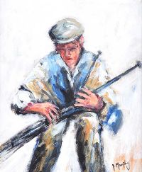 THE IRISH PIPER by Patrick Murphy at Ross's Online Art Auctions