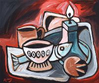 TABLE TOP STILL LIFE by J.P. Rooney at Ross's Online Art Auctions