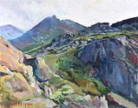 SLIEVE BEARNAGHM, MOURNE MOUNTAINS by Roland A.D. Inman at Ross's Online Art Auctions