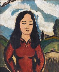 GIRL IN THE COUNTRY by Fergal Ellis at Ross's Online Art Auctions