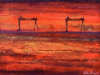 BELFAST LOUGH SUNSET by John Stewart at Ross's Online Art Auctions