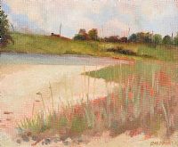 OVERLOOKING THE RIVER NANNY AT LAYTOWN by Deirdre M. Shanny at Ross's Online Art Auctions