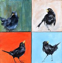 BLACK BIRDS by Eileen McKeown at Ross's Online Art Auctions