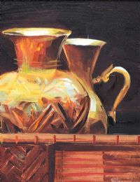 JUGS IN A BASKET by David Nolan at Ross's Online Art Auctions