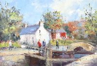 THE LOCK KEEPER'S COTTAGE by Colin Gibson at Ross's Online Art Auctions