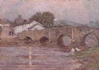 DUCKS BY THE OLD STONE BRIDGE by F. Drummond at Ross's Online Art Auctions