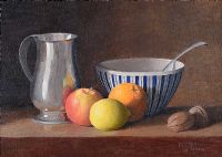 STILL LIFE, FRUIT & PEWTER TANKARD by Margaret Shaw at Ross's Online Art Auctions
