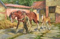 THE SHIRE HORSE by Stephen Brown at Ross's Online Art Auctions
