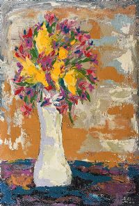 DAFFODILS IN A VASE by Gerald G. Beattie at Ross's Online Art Auctions