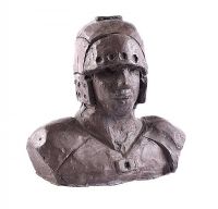WARRIOR WITH HELMET by Hilary Bryson at Ross's Online Art Auctions