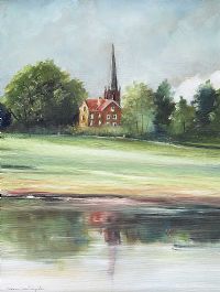 CATHEDRAL REFLECTIONS FROM THE RIVER by Sean Lorinyenko at Ross's Online Art Auctions