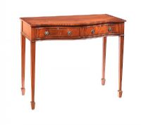 MAHOGANY SERPENTINE FRONT SIDE TABLE at Ross's Online Art Auctions