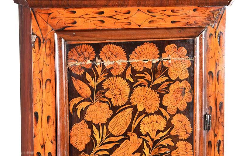 EIGHTEENTH CENTURY MARQUETRY LONG CASE CLOCK at Ross's Online Art Auctions