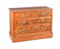 VICTORIAN BURR WALNUT CHEST OF DRAWERS at Ross's Online Art Auctions