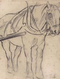 STUDY OF A HORSE by William Conor RHA RUA at Ross's Online Art Auctions