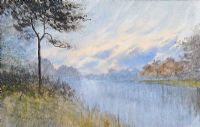 TREE BY THE RIVER by William Percy French at Ross's Online Art Auctions