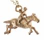 9CT GOLD HORSE AND RIDER NECKLACE at Ross's Online Art Auctions