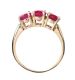 9CT GOLD THREE STONE RUBY RING at Ross's Online Art Auctions
