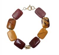 
JASPER BEADED BRACELET WITH STERLING SILVER GILT CLASP at Ross's Online Art Auctions