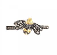 ANNOUSHKA 18CT GOLD DIAMOND BEE RING at Ross's Online Art Auctions