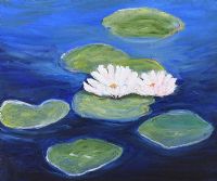 WATER LILLIES by Irish School at Ross's Online Art Auctions