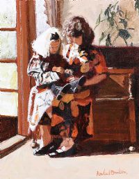 MOTHER & CHILD by Rowland Davidson at Ross's Online Art Auctions