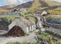 COTTAGES, DONEGAL by James Humbert Craig RHA RUA at Ross's Online Art Auctions