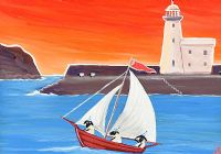 ANDY PAT'S WANDERING SHEEP, SEA DOGS by Andy Pat at Ross's Online Art Auctions
