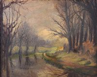 THE LAGAN IN DECEMBER by William Henry Fry at Ross's Online Art Auctions