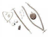 ASSORTMENT OF STERLING SILVER JEWELLERY at Ross's Online Art Auctions