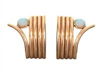 18CT GOLD OPAL EARRINGS at Ross's Online Art Auctions