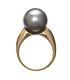 18CT GOLD GREY CULTURED PEARL RING at Ross's Online Art Auctions